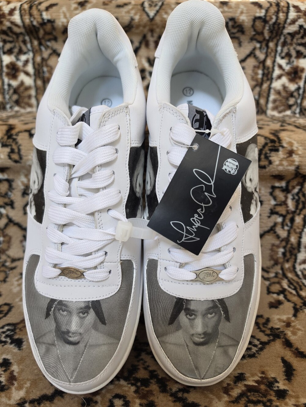 Vintage Tupac Shakur Makaveli Branded Sneakers, Size 12, NWT, Old Stock